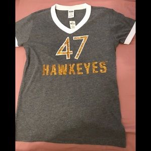 Vs pink Iowa Hawkeyes T-shirt